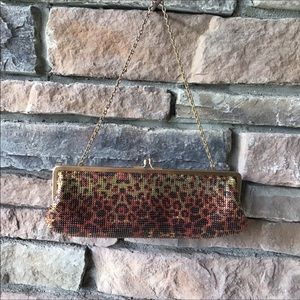 Whiting & Davis Metal Mesh Purse Leopard Pattern